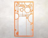Arts & Crafts Architectural Wood Panel #2 | Frank Lloyd Wright | Coonley Playhouse | Mission Style | Wall Art | Prairie School | 19" x 10.5"
