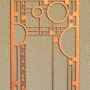 Large Coonley Playhouse #2 Inspired Wall or Window Hanging 1/4&quot; thick , Art & Crafts Style, Mission Style, Craftsman, Frank Lloyd Wright