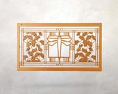 Arts & Crafts Architectural Wood Panel | Dragonfly Gingko | Mission Style | Wall Art | Prairie School Decor | 30" x 17" x .125"