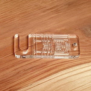Arts & Crafts Acrylic Keychain | Robie House | Frank Lloyd Wright | Functional Design image 1