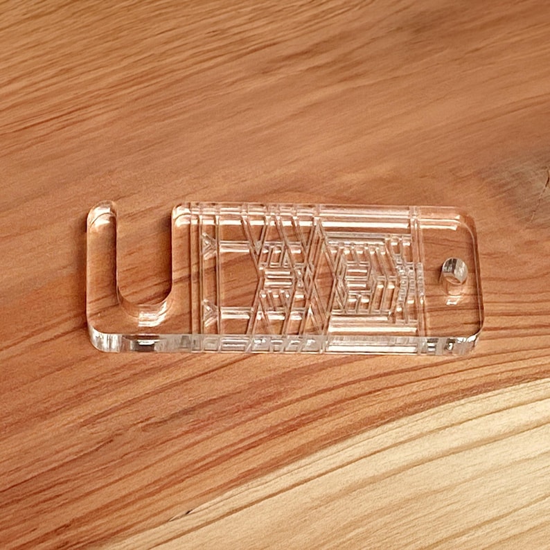 Arts & Crafts Acrylic Keychain | Robie House | Frank Lloyd Wright | Functional Design image 1