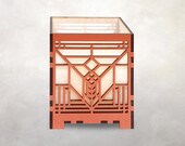 Arts & Crafts Architectural Candle Lamp | Lake Geneva Hotel | Tulip | Frank Lloyd Wright | Geometric Votive Holder | Tea Light
