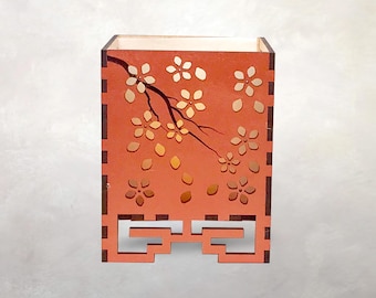 Andon Votive Candle Lamp | Sakura Blossoms | Japan | Japandi | Buddhist | Votive Holder