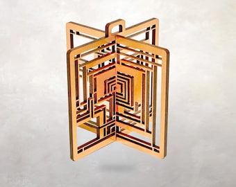 Frank Lloyd Wright Ennis House Ornament: Arts & Crafts Style 3D Decor