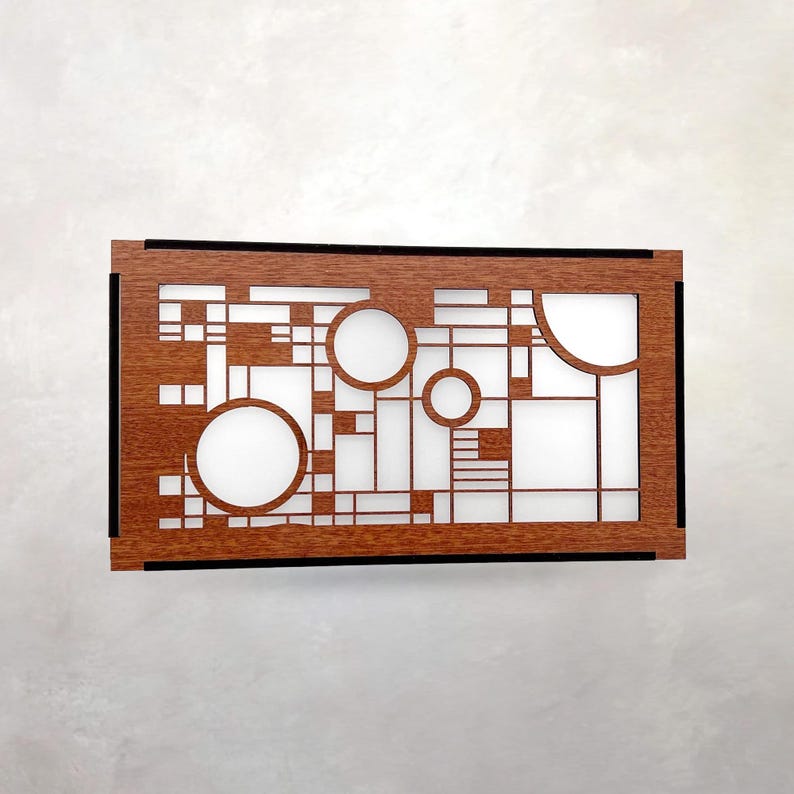Arts & Crafts Doorbell Chime Cover | Coonley Playhouse | Frank Lloyd Wright | Architectural Design | Entryway | 9" x 5" x 2.25" afbeelding 1