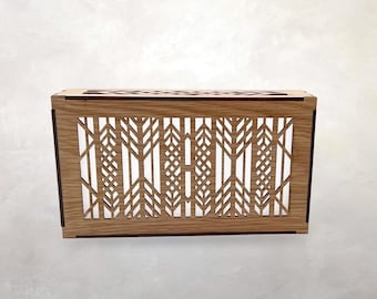 Cubierta para timbre de puerta estilo Prairie School / Diseño arquitectónico / Entrada / 9" x 5" x 2.25"