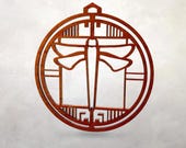 Arts & Crafts Dragonfly Ornament | Prairie School | Wooden Ornament | Japan | Native American | 4"