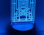 Robie House Inspired LED Lamp: Frank Lloyd Wright Art & Crafts Style