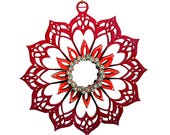 Crystal Poinsettia Ornament: William Morris Inspired, Limited Edition