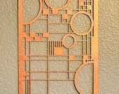 Coonley Playhouse Inspired Wood Wall Hanging: Frank Lloyd Wright, Mission Style