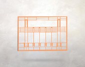 Frank Lloyd Wright Willett House Inspired Wall or Window Hanging, Art & Crafts, Mission, Craftsman, Bungalow