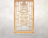 Robie House Wood Wall Art: Frank Lloyd Wright Inspired Mission Style