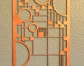 Large Coonley Playhouse #1 Inspired Wall or Window Hanging, Art & Crafts Style, Mission Style, Craftsman, Frank Lloyd Wright