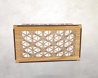 Japanese Rindo Kumiko Doorbell Chime Cover | Architectural Design | Entryway | 9" x 5" x 2.25"