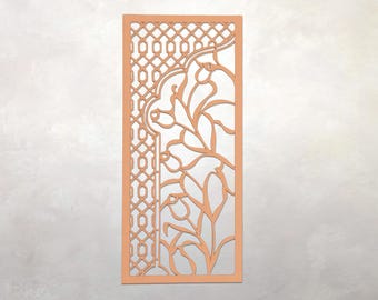 Panel arquitectónico arabesco / Izquierda / Marrakech / Marruecos / Muqarnas / Amazigh / Musulmán / Decoración de pared / 45,7 x 23,8 x 3,1 cm