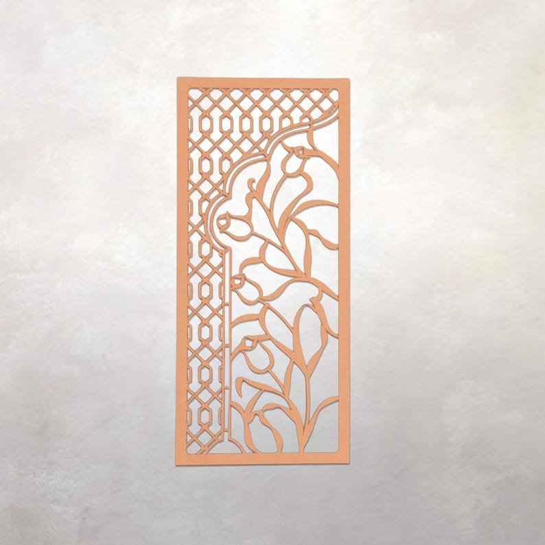 Arabesque Architectural Panel | Left | Marrakech | Morocco | Muqarnas | Amazigh | Muslim | Wall Decor | 18” x 9” x .125" immagine 1