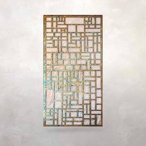 Arts & Crafts Kitchen Cabinet Door Insert | Ernest Batchelder | Mission Style | Functional Wall Decor | 14" × 27.25" × .125"