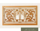 Dragonfly Gingko Wood Wall Hanging: Arts & Crafts Mission Style