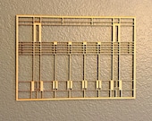 Frank Lloyd Wright Willett House Inspired Wall or Window Hanging, Art & Crafts Style, Mission Style, Craftsman Style