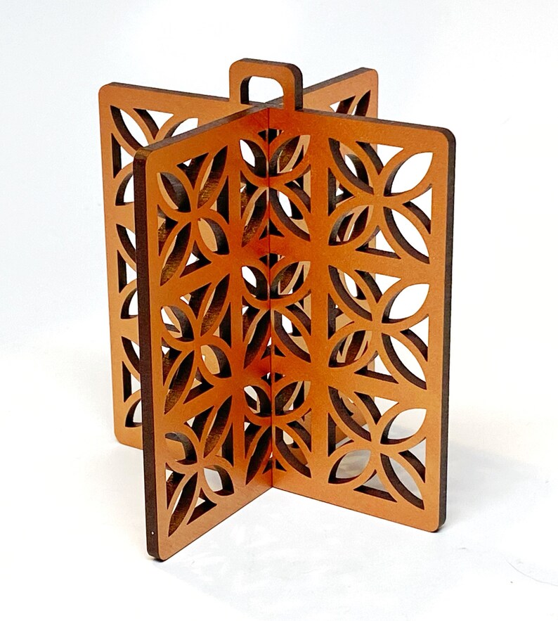 Mid-Century Modern Breeze Block Inspired 3D Ornament, Retro, Architectural, Geometric, La Costa pattern imagem 2