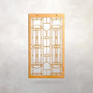 Prairie School Style Wood Wall Hanging: Mission Style Decor afbeelding 1