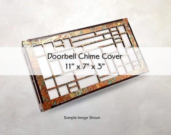 Cubierta para timbre de puerta Arts & Crafts / Diseño arquitectónico / Decoración de entrada / Estilo artesanal de la misión / 18,8 x 28,9 x 7,6 cm