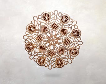 Slavic Mandala Panel | Lace Style | Kołowrót | Rodnovery | Słoneczko | Eastern European | Mandala | Wall Decor | 5.5"