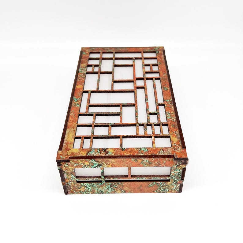Arts & Crafts Doorbell Chime Cover | Architectural Design | Entryway | Ernest Batchelder | 7.5" x 5" x 3" image 4