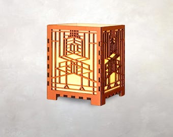 Prairie School Architectural Candle Lamp | Robie House | Frank Lloyd Wright | Votive Holder | Tea Light