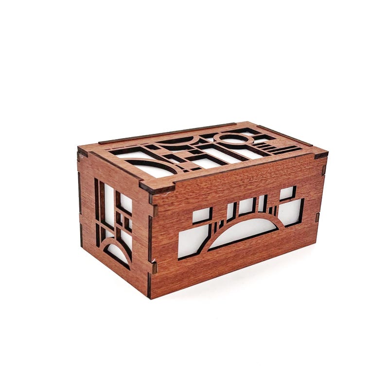 Arts & Crafts Climate Control Cover | Coonley Playhouse | Frank Lloyd Wright | Architectural Design | Entryway | 5" x 3.5" x 3" Bild 2
