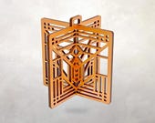Frank Lloyd Wright Lake Geneva Inn Ornament: Arts & Crafts Style 3D Decor