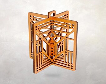 Adorno de Frank Lloyd Wright para el Lake Geneva Inn: decoración 3D estilo Arts & Crafts