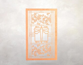 Decoración de pared de madera con libélulas de ginkgo estilo misión: arte inspirado en la naturaleza.