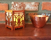 Frank Lloyd Wright Votive Holder: Lake Geneva Hotel Inspired Wood Candle Holder