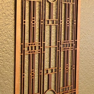 Prairie School Style Wood Wall Hanging: Mission Style Decor afbeelding 5