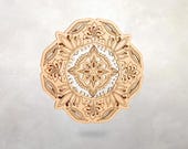 Slavic Mandala Panel | Kołowrót | Rodnovery | Słoneczko | Eastern European | Mandala | Wall Decor | 5.5” x 5.5” x .125"