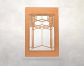 Frank Lloyd Wright Robie House Panel: Arts & Crafts Style Wood Wall Hanging