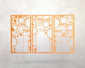 Arts & Crafts Architectural Wood Panel Trio #1-2-3 | Coonley Playhouse | Mission Style | Wall Art | Prairie School | Frank Lloyd Wright