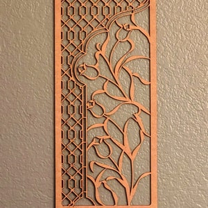 Moroccan Window Screen Inspired Wall or Window Hanging, Vertical Design, Moroccan, Moorish, India, Spanish, Bohemian Style
