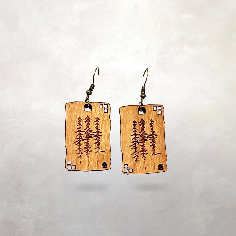 Lodgepole Pine Earrings | Pine & Prairie | Architecture | Lightweight | Statement | Gift Bild 1