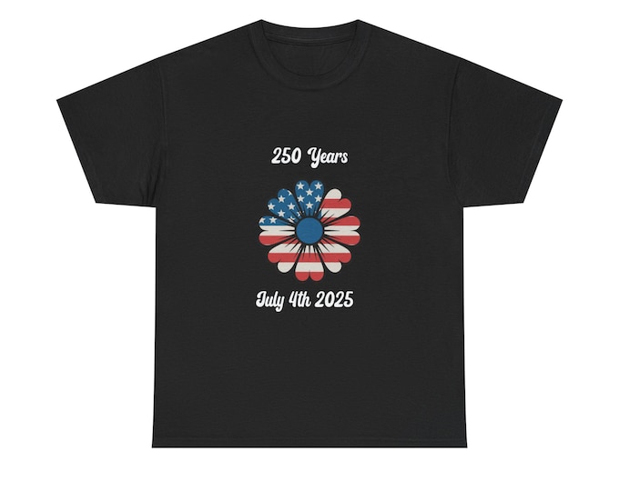 American Flag Daisy Tee | 250 Years July 4th 2025