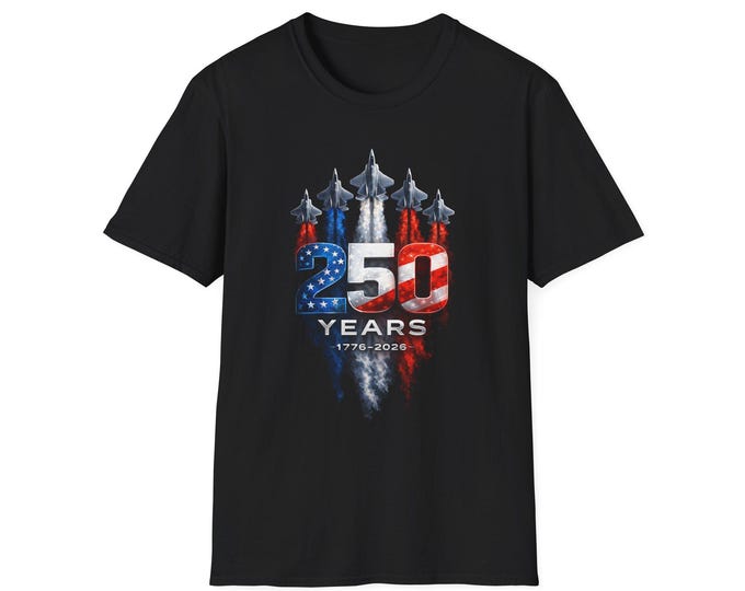 Double Sided| 250 Years USA Anniversary T-Shirt | 1776-2026 Liberty Bell Eagle Design