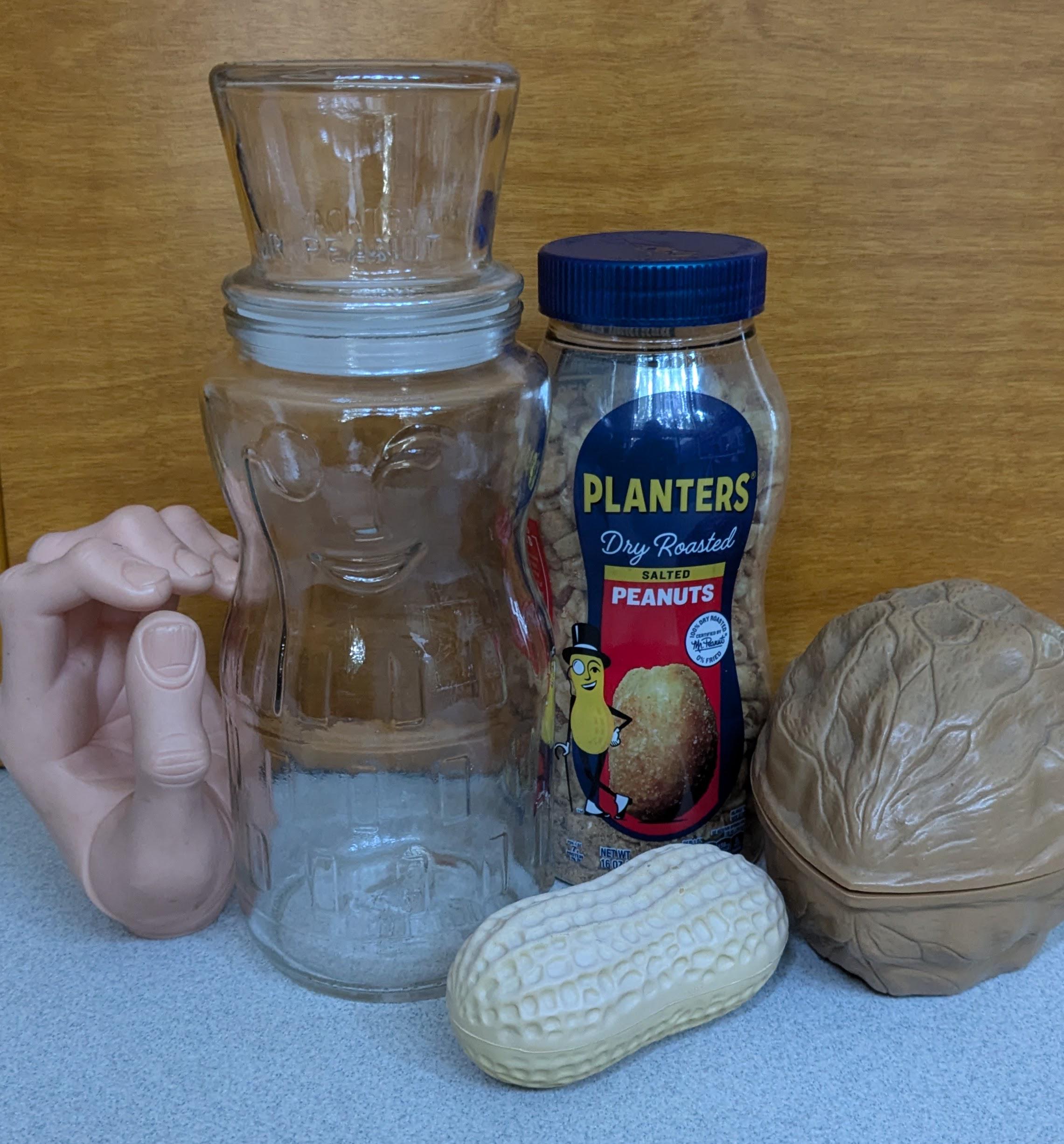 Vintage Mr. Peanut Glass Storage Canister Jar 1991 Planters 75th