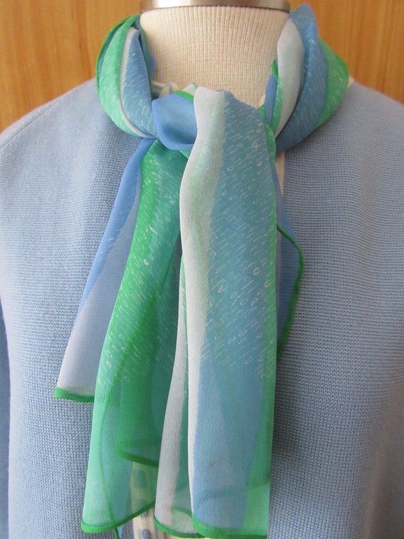 Yikes Scarf Shop Vintage Vera Scarf 100% Silk Chi… - image 3