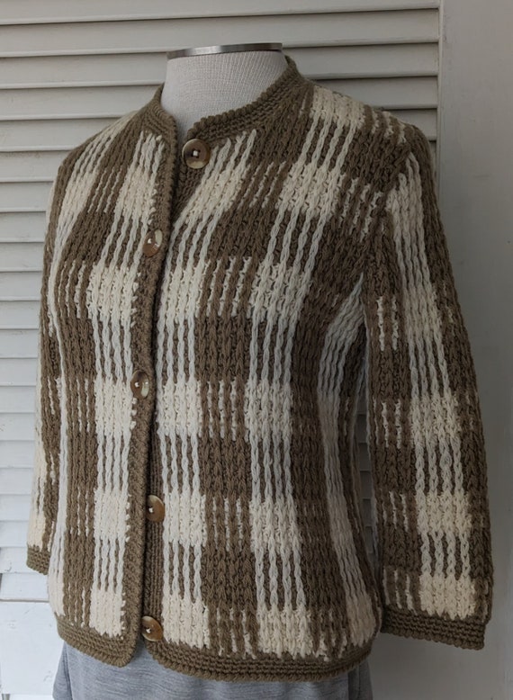 Vintage Marshall Fields Wool Cardigan Sweater Plai