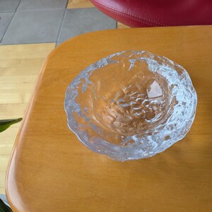 MCM Art Brut Brutalist 70s Crystal Bowl Manufacture de Sevres of France Excellent