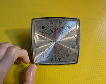 Rare MCM50s Airguide Barometer Humidistat USA Composite Folding Back Excellent