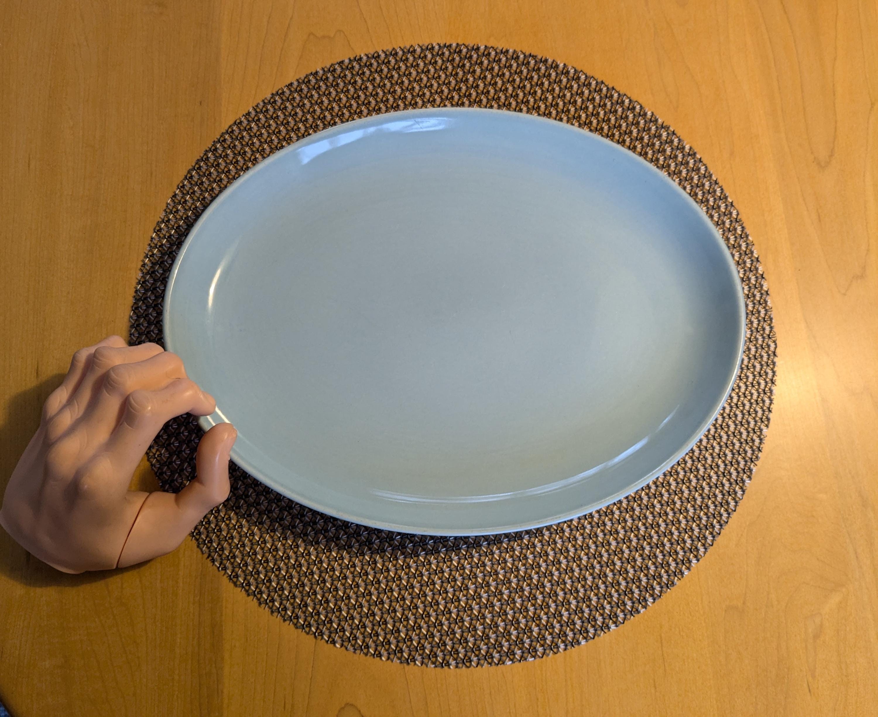 Mid Century Modern Russel Wright Iroquois Blue Platter