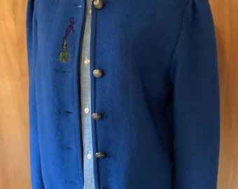 pink boiled wool jacket