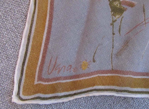 YIKES Scarf Shop Rare Vintage Vera Silk Scarf Flo… - image 4